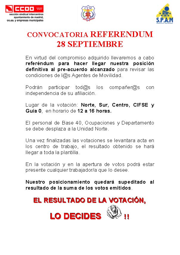 Cartel conjunto convocatoria referendum