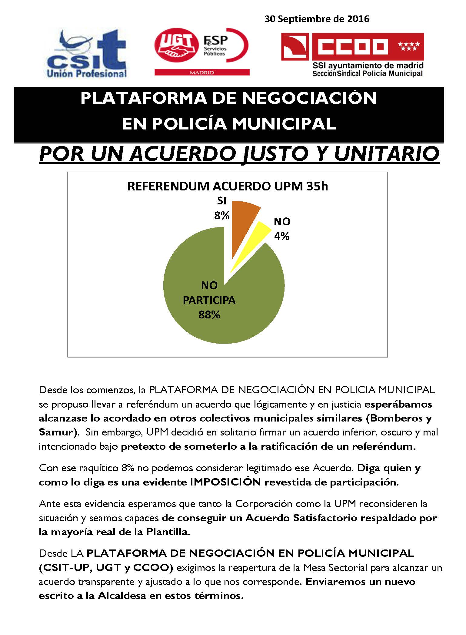 POR UN ACUERDO JUSTO Y UNITARIO