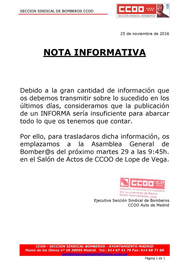 Nota Informativa SSB CCOO 24 noviembre 2016 2